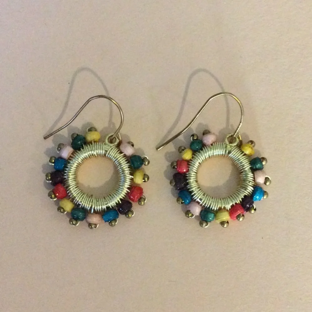 Boho Hoop Earrings - Picture 2 of 3